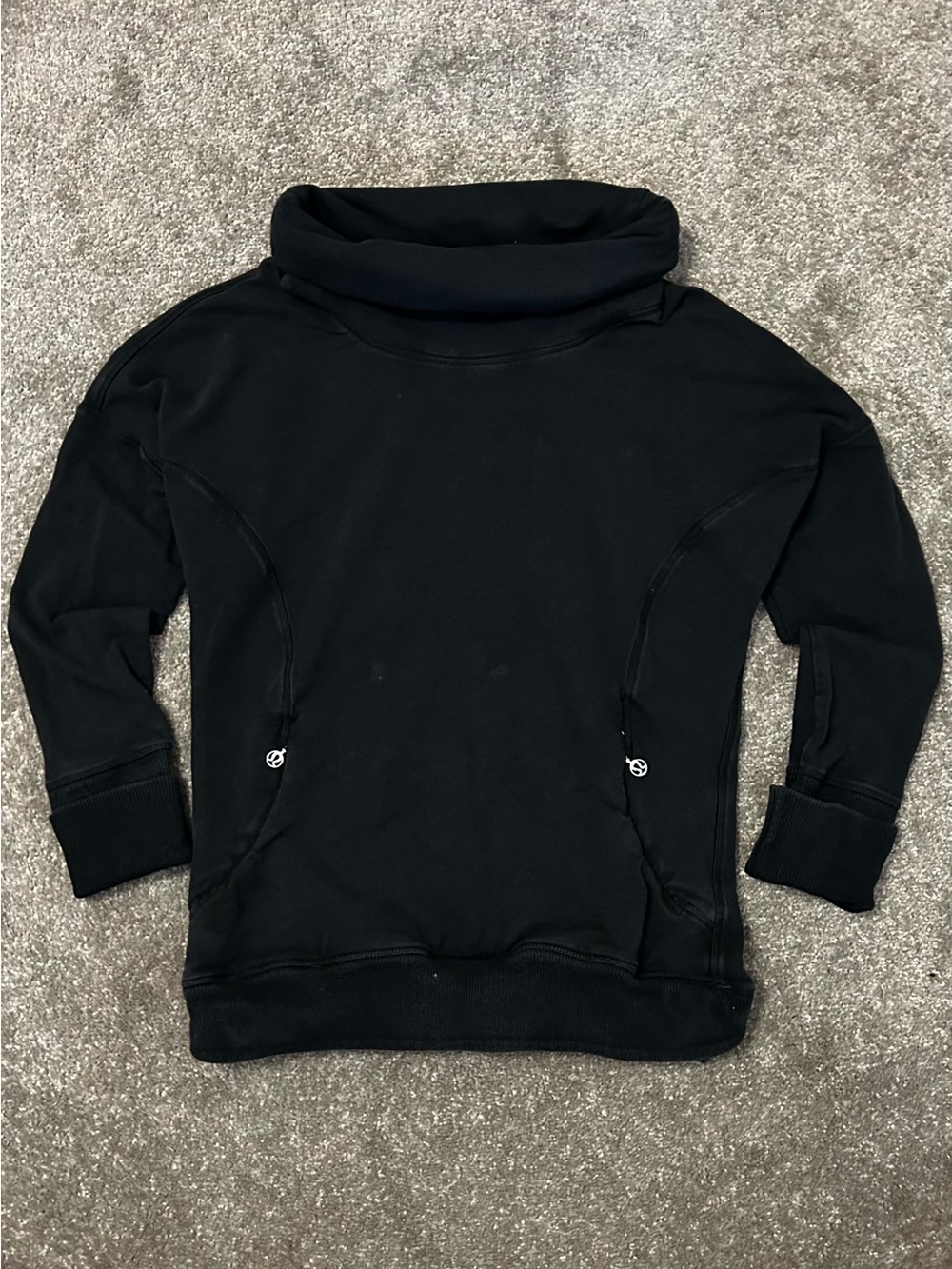 Black Men's lululemon Funnel Neck Sweatshirt
